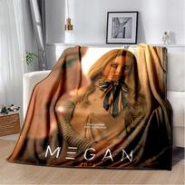 2023 m. M3GAN siaubo filmų išmetimo antklodė Paslaptingas personažas Minkštas pliušinis vilnos lengva sofa-lova Juokinga Helovino draugo dovana 75cm x 90cm