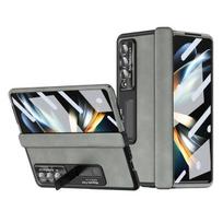 For Samsung Z Fold 4 S Pen Slot Full Body Glass Film Protector Case For Samsung Galaxy Z Fold 4 5g Fold4 Zfold4 Shockproof Cover for Samsung Z Fold 4 pilka spalva