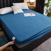 Solid Color Waterproof Mattress Sheet Anti -Dust Thicken Mattress Protector Elastic Band Breathable Bed Sheet Cover Multi Size 90x200x30cm S
