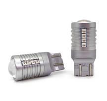 2 vnt W21/5W LED lemputė 7443 12-24V CANBUS 2000lm raudona visureigis