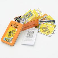 Taro žaidimas Kortų žaidimas Waite Iron Box Taro kostiumas kortų stalo žaidimas Bronzinis Oracle kortų vakarėlis kelių žaidėjų atsitiktinis žaidimas 10*6*4cm