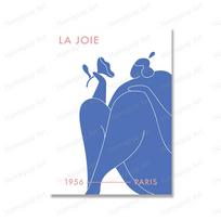 Abstract Nude Woman With Flower Minimalist Poster Canvas Painting Print France Plant Wall Art Picture for Living Room Home Decor 21*30cm
