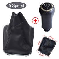 For OPEL VAUXHALL Zafira B 2005 2006 2007 2008 2009 2010 2011 2012 2013 2014 5 / 6 Speed Car Shift Gear Knob With Leather 6 Speed-Set black