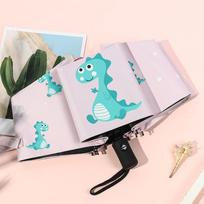 Automatic Umbrella UPF 50+ UV Protection Umbrella Parasol Rain Cover Waterproof Cartoon Printing Folding Umbrellas for Kids blue