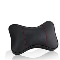 Car Neck Pillows Pu Leather Head Support Protector Black/Red Universal Headrest Backrest Cushion For Car BEIGE 1 PC gray