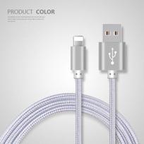2.1a įkrovimo dvigubas USB automobilinio įkroviklio adapteris su LED ekranu, skirtas iPhone 7 6s 5s Samsung Huawei Xiaomi Zte mobiliesiems telefonams Type-C Cable 1M2