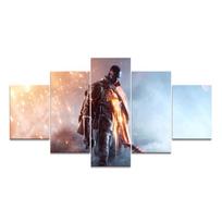 Home Decor Modular Canvas Picture 5 Piece Battlefield 1 GAME Painting Poster Wall For Home Canvas Painting Wholesale No Frame 20x35cm*2  20x45cm*2  20x55cm*1 gray
