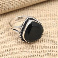 Black Spinel Gemstone Handmade 925 Solid Sterling Silver Jewelry Ring For Her 4 juoda