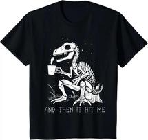 Juokingi skeleto dinozaurų kostiumai Goth Unisex Moteriški Helovino marškinėliai, skirti Unisex Moterims Vaikiški Grafiniai marškinėliai Medvilniniai kasdieniai marškinėliai 4XL black
