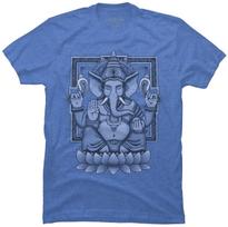 Design By Humans Lord Ganesh Halftone Unisex T-shirts S