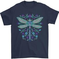 A Floral Dragonfly Unisex T-shirt XXXXL gray