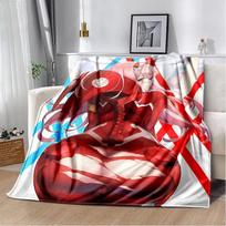 3D Sexy Girl Zero Two DARLING In FRANXX Soft Plush Blanket,Flannel Blanket Throw Blanket for Living Room Bedroom Bed Sofa Picnic 75x100cm (30x40inch)