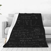 Funny Math Blankets Quantum Physics Airplane Travel Flannel Bedding Throws Super Soft Bedroom Customized Bedspread Gift 30*40in gray