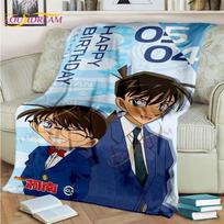 Detective Conan Blanket for Bedroom Sofa Blanket Children Adult Blanket Cartoon Pattern Blanket Flannel Blanket Color Home Decor 75x100cm 30x40inch