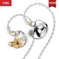 TRN MT4 Ausinės į ausis Geležinės Gali būti keičiamos su laidu HIFI Klausymui su mikrofonu Valdiklis Dvigubos magnetinės apvalios ausinės Ausinės 3.5mm without MIC balta