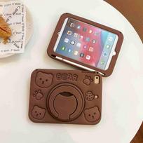 Silikoninis stalinis dėklas, skirtas Apple iPad 6th (2018 m) 9,7 colio A1822 A1823 A1893 A1954 Su rašiklio lizdu „Shell Funda“ iPad 6th 2018 9.7 inchs ruda