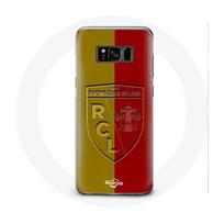 Coque Samsung Galaxy S8 rcl lens Logo fond jaune et rouge geltona