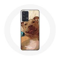 Coque pour Samsung Galaxy A32 5G American Pit Bull Terrier Marron ruda