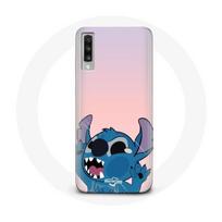 Case - Samsung - Galaxy A70 - Soft - Pink - Stitch with Nose in the Air rožinė