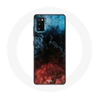 Coque pour samsung galaxy S20 fond de texture abstraite rouge noir bleu