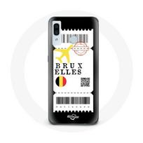 Coque pour Samsung Galaxy A20 Billet d'avion Bruxelles Belgique