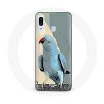 Coque pour Samsung Galaxy A20 Perruches perroquets Bleu