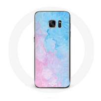 Coque pour Samsung Galaxy S6 edge Fond bleu rose