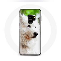 Coque pour samsung galaxy S9 plus Chien Samoyède Blanc