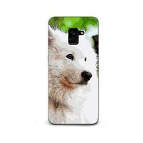 Coque pour Samsung Galaxy A8 Plus Chien Samoyède Blanc