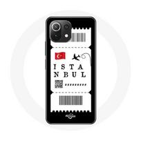 Coque pour Xiaomi Mi 11 Lite Billet d'avion Istanbul Turquie