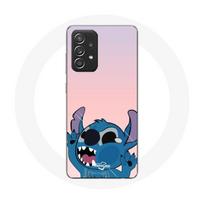Coque pour Samsung Galaxy A52 Stitch le Nez en l'air fond rose