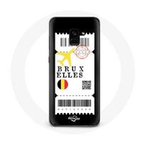 Coque pour Samsung Galaxy A8 Plus Billet d'avion Bruxelles Belgique