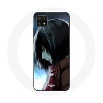 Coque pour Samsung Galaxy A22 5G Mikasa Ackerman Attaque des Titans Manga Anime