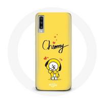Coque pour Samsung Galaxy A50 BTS Bangtan Garçons BT21 Chimmy Jimin Fond Jaune