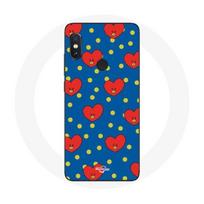 Coque pour Xiaomi Redmi Note 5 Pro BTS Bangtan Garçons BT21 TATA de V Fond Bleu