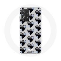 Coque pour Samsung Galaxy A33 5G Fond de coeurs noirs
