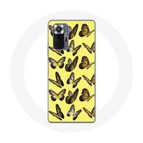 Coque pour Xiaomi Redmi Note 10 Pro Papillons Fond Jaune geltona