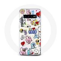 Coque pour Samsung Galaxy S10 BTS Bangtan Sonyeondan BT21 Van Tata Chimmy Cooky Rj Koya Mang Et Shooky juoda