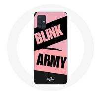 Coque pour Samsung Galaxy A51 BTS ARMY Et Blackpink Blink Rose Noir