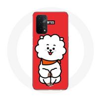 Coque pour Oppo A74 BTS Bangtan Garçons BT21 RJ de Jin Fond Rouge