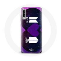 Coque pour Samsung Galaxy A70 Bangtan Sonyeondan Logo BTS Et Logo ARMY I Purple You
