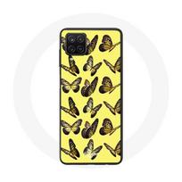Coque pour Samsung Galaxy A42 5G Papillons Fond Jaune geltona