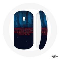 Souris Sans Fil Stranger Things logo Fond Bleu de la saison 2