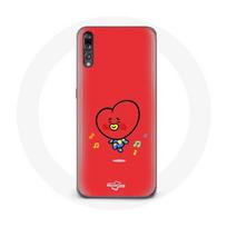 Coque pour Huawei P20 Pro BTS Bangtan Garçons BT21 TATA V Fond Rouge