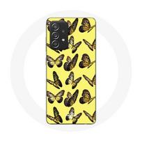 Coque pour Samsung Galaxy A33 5G Papillons Fond Jaune