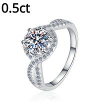D spalvos 1ct moissanite deimantinis žiedas moterims sidabrinis s925 žiedas apvyniotas meilės sužadėtuvių žiedas deimantinis žiedas vestuvinis žiedas dovana merginai 20 gray