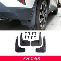 4 vnt./kompl. Automobilio priekiniai galiniai purvasaugiai, purslų apsaugos, automobilio purvasargiai Toyota C-HR CHR 2016 2017 2018    Aksesuarai juoda