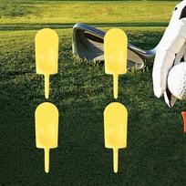4 Pieces Golf Divot Repair Tool Pitch Fork Gadgets Practical Multifunctional Yellow