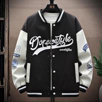 Hiphopo laisvalaikio beisbolo striukė Slim Fit Neutrali beisbolo uniforma Bomber striukė Vyriška jaunimo tendencija koledžo apranga rudenį S juoda