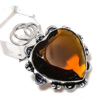 Natural Honey Topaz Gemstone Handmade 925 Sterling Silver Pendant 1.81  k0S98